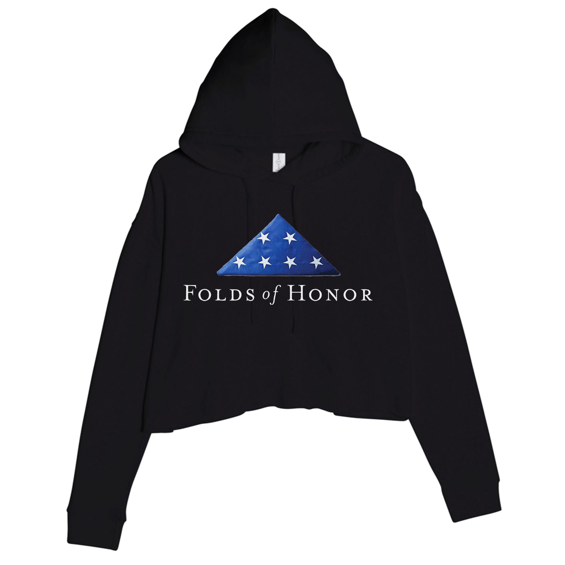 Folds Of Honor Crop Fleece Hoodie