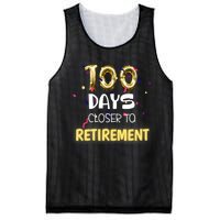 Funny One Hundred Days Closer to Retirement Cute Celebration Mesh Reversible Basketball Jersey Tank