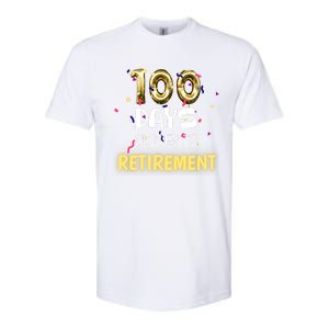 Funny One Hundred Days Closer to Retirement Cute Celebration Softstyle CVC T-Shirt