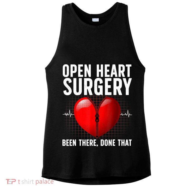 Funny Open Heart Surgery Art For Men Women CHD Surgery Lover Ladies PosiCharge Tri-Blend Wicking Tank