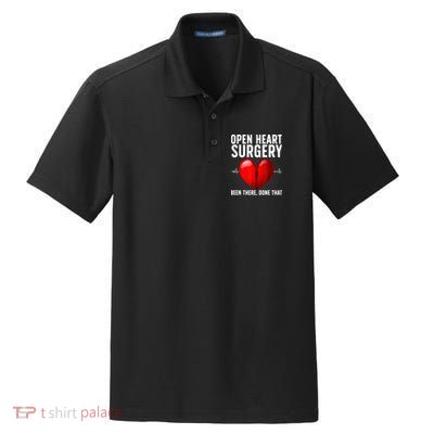 Funny Open Heart Surgery Art For Men Women CHD Surgery Lover Dry Zone Grid Polo
