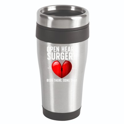 Funny Open Heart Surgery Art For Men Women CHD Surgery Lover 16oz Travel Tumbler