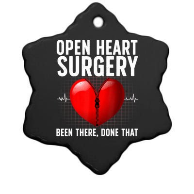 Funny Open Heart Surgery Art For Men Women CHD Surgery Lover Ceramic Star Ornament