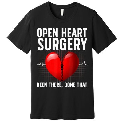 Funny Open Heart Surgery Art For Men Women CHD Surgery Lover Premium T-Shirt