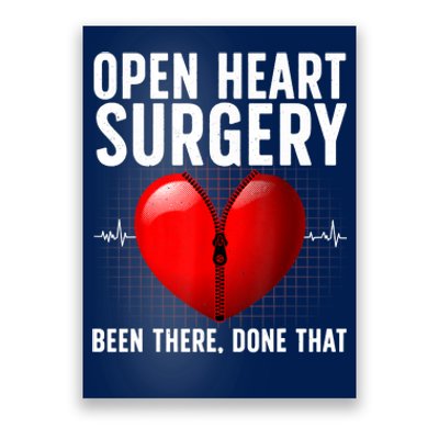 Funny Open Heart Surgery Art For Men Women CHD Surgery Lover Poster