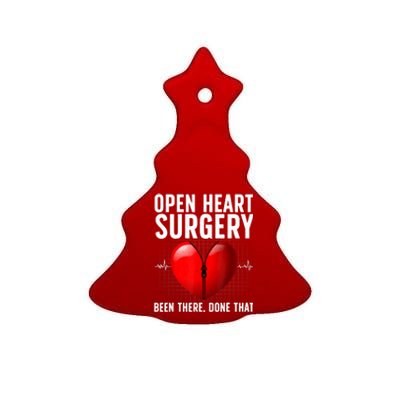 Funny Open Heart Surgery Art For Men Women CHD Surgery Lover Ceramic Tree Ornament