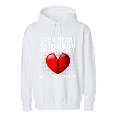 Funny Open Heart Surgery Art For Men Women CHD Surgery Lover Garment-Dyed Fleece Hoodie