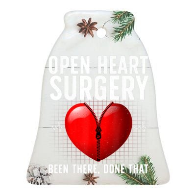 Funny Open Heart Surgery Art For Men Women CHD Surgery Lover Ceramic Bell Ornament