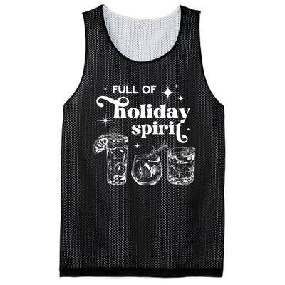 Full Of Holiday Spirits Christmas Spirit Cocktail Club Xmas Mesh Reversible Basketball Jersey Tank