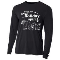 Full Of Holiday Spirits Christmas Spirit Cocktail Club Xmas Cooling Performance Long Sleeve Crew