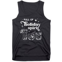 Full Of Holiday Spirits Christmas Spirit Cocktail Club Xmas Tank Top