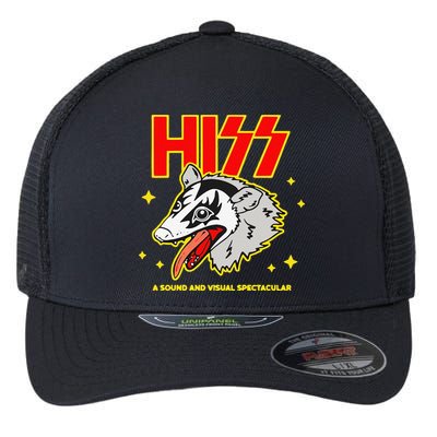 Funny Opossum Hiss A Sound And Visual Spectacular Gift Flexfit Unipanel Trucker Cap