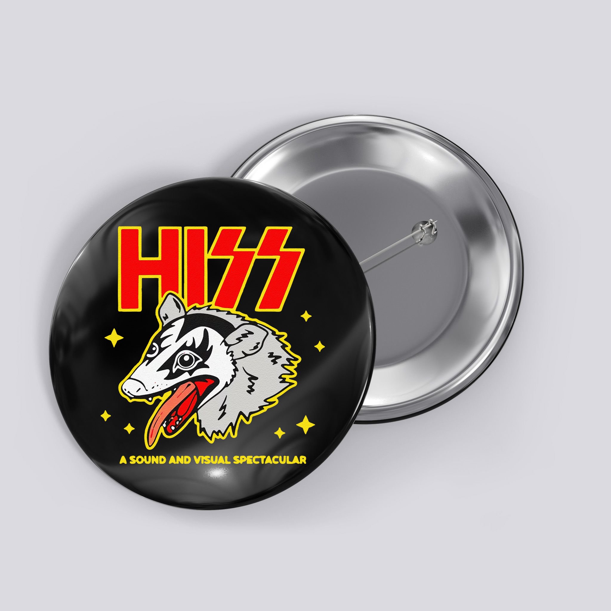 Funny Opossum Hiss A Sound And Visual Spectacular Gift Button