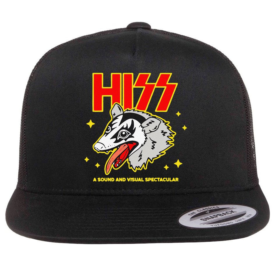 Funny Opossum Hiss A Sound And Visual Spectacular Gift Flat Bill Trucker Hat