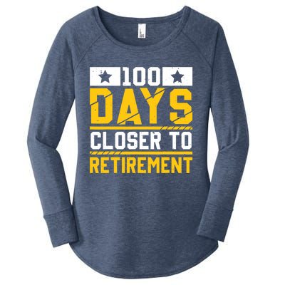 Funny One Hundred Days Closer to Retirement Cute Celebration Women's Perfect Tri Tunic Long Sleeve Shirt