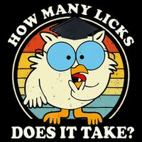 Funny Owl How Many Licks Does It Take Retro Vintage Button