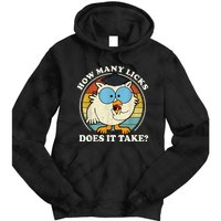 Funny Owl How Many Licks Does It Take Retro Vintage Tie Dye Hoodie