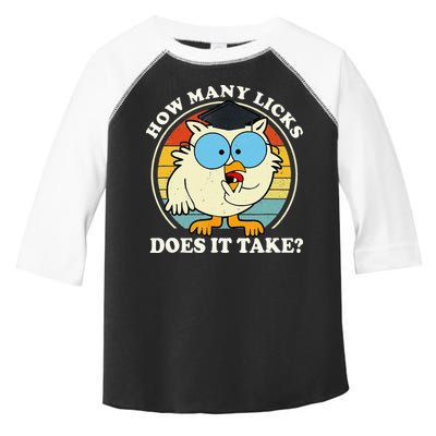 Funny Owl How Many Licks Does It Take Retro Vintage Toddler Fine Jersey T-Shirt