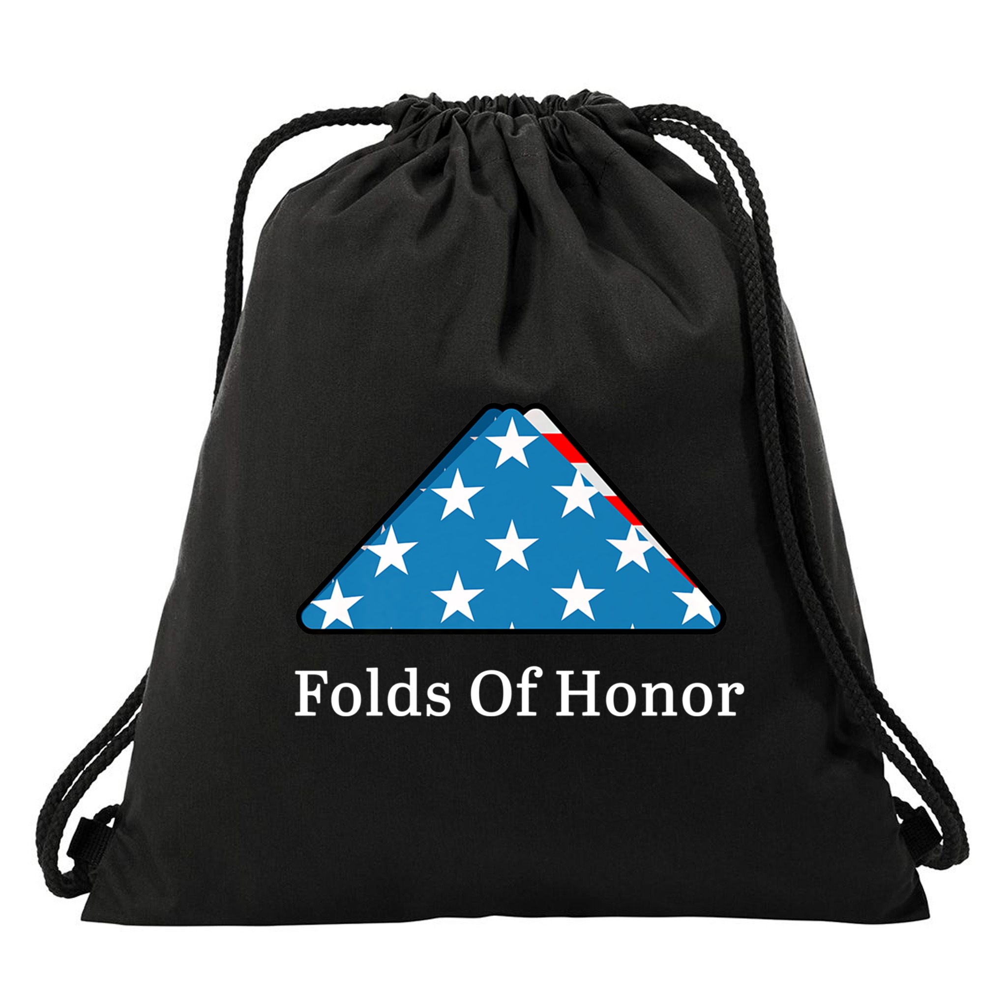 Folds Of Honor Fallen Military First Responders Patriotic Gift Drawstring Bag