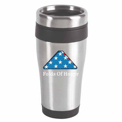 Folds Of Honor Fallen Military First Responders Patriotic Gift 16oz Travel Tumbler