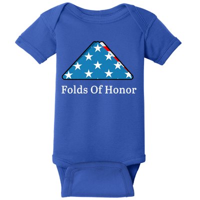 Folds Of Honor Fallen Military First Responders Patriotic Gift Baby Bodysuit