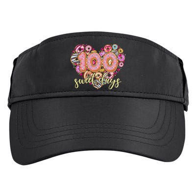 Funny One Hundred 100 Sweet Days Of School Donuts Adult Drive Performance Visor