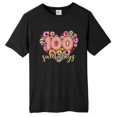 Funny One Hundred 100 Sweet Days Of School Donuts Tall Fusion ChromaSoft Performance T-Shirt