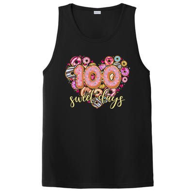 Funny One Hundred 100 Sweet Days Of School Donuts PosiCharge Competitor Tank