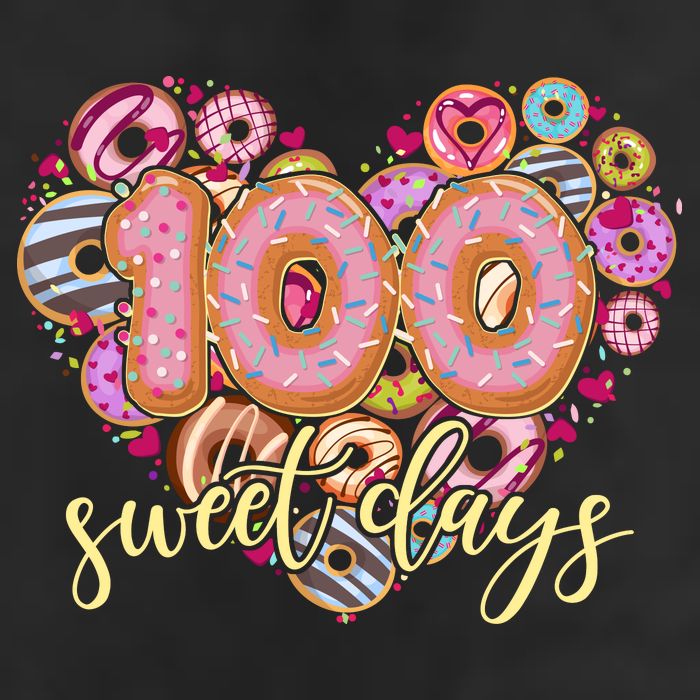 Funny One Hundred 100 Sweet Days Of School Donuts Microfiber Hand Towel