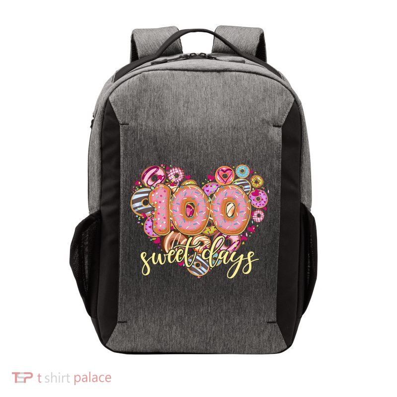 Funny One Hundred 100 Sweet Days Of School Donuts Vector Backpack
