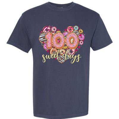 Funny One Hundred 100 Sweet Days Of School Donuts Garment-Dyed Heavyweight T-Shirt