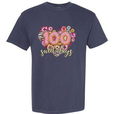 Funny One Hundred 100 Sweet Days Of School Donuts Garment-Dyed Heavyweight T-Shirt