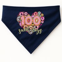 Funny One Hundred 100 Sweet Days Of School Donuts USA-Made Doggie Bandana