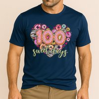 Funny One Hundred 100 Sweet Days Of School Donuts Cooling Performance Crew T-Shirt