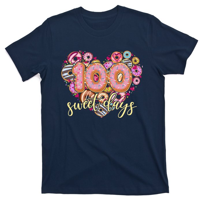 Funny One Hundred 100 Sweet Days Of School Donuts T-Shirt