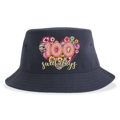 Funny One Hundred 100 Sweet Days Of School Donuts Sustainable Bucket Hat