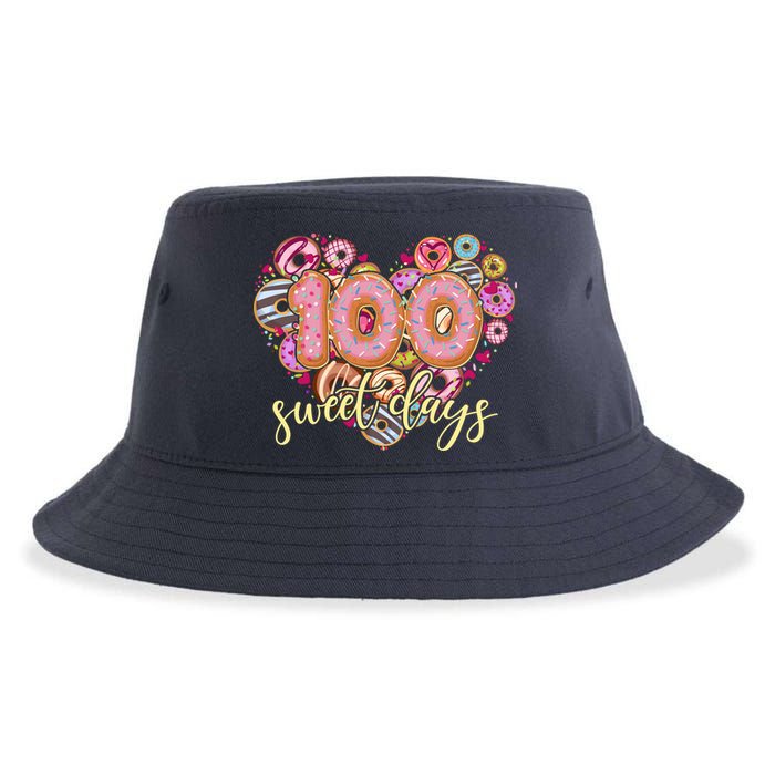 Funny One Hundred 100 Sweet Days Of School Donuts Sustainable Bucket Hat