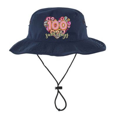 Funny One Hundred 100 Sweet Days Of School Donuts Bucket Hat