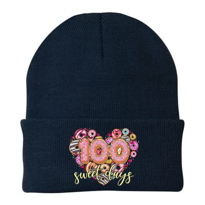 Funny One Hundred 100 Sweet Days Of School Donuts Beanie
