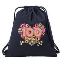 Funny One Hundred 100 Sweet Days Of School Donuts Drawstring Bag