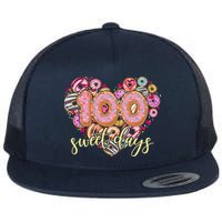 Funny One Hundred 100 Sweet Days Of School Donuts Flatbill Hat