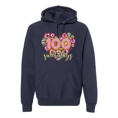 Funny One Hundred 100 Sweet Days Of School Donuts Premium Hoodie