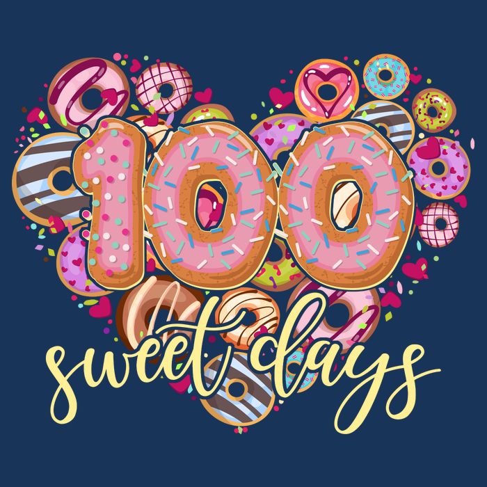 Funny One Hundred 100 Sweet Days Of School Donuts Cooling Performance Long Sleeve Crew