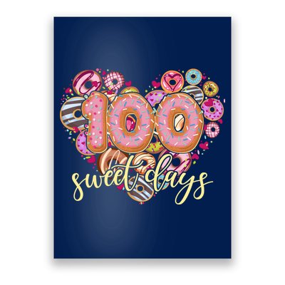 Funny One Hundred 100 Sweet Days Of School Donuts Poster