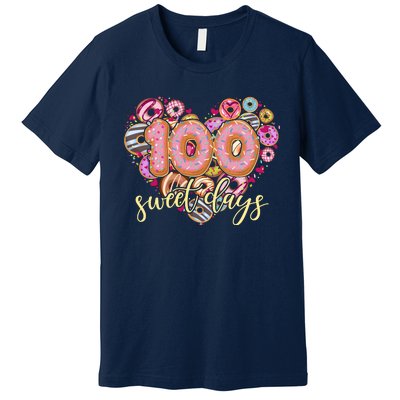 Funny One Hundred 100 Sweet Days Of School Donuts Premium T-Shirt