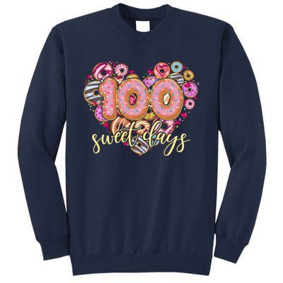 Funny One Hundred 100 Sweet Days Of School Donuts Tall Sweatshirt