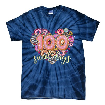 Funny One Hundred 100 Sweet Days Of School Donuts Tie-Dye T-Shirt