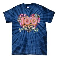 Funny One Hundred 100 Sweet Days Of School Donuts Tie-Dye T-Shirt