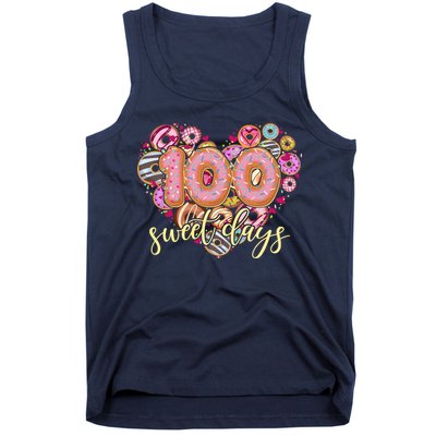 Funny One Hundred 100 Sweet Days Of School Donuts Tank Top