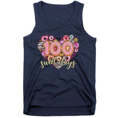 Funny One Hundred 100 Sweet Days Of School Donuts Tank Top